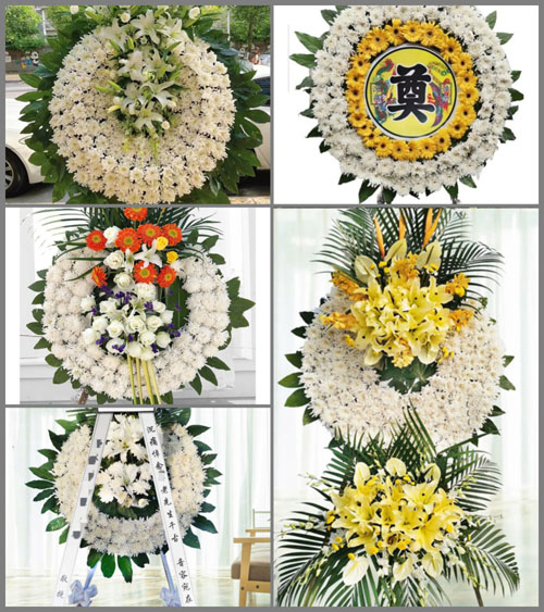 四川成都彭州市丽春镇土溪村花圈速递